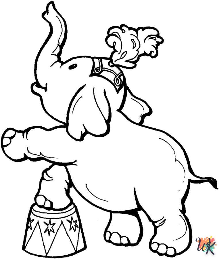 coloriage Éléphant  animaux enfant a imprimer 1