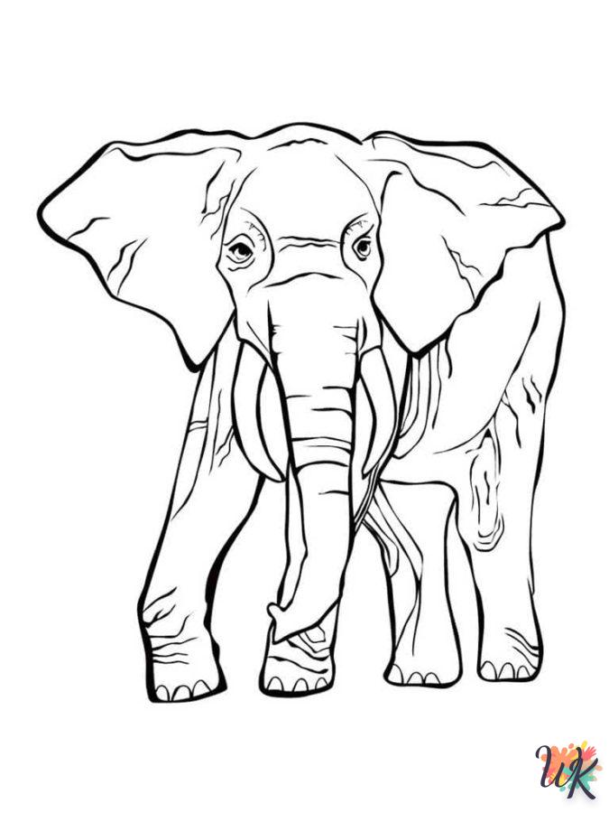 coloriage Éléphant  pour enfant gratuit