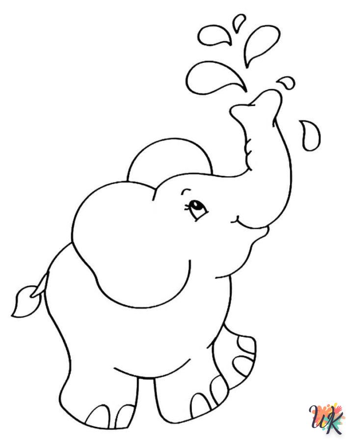 coloriage Éléphant  pour enfant à imprimer