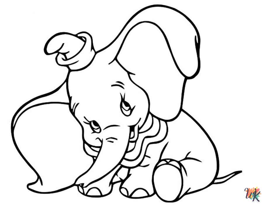 coloriage Éléphant  d'enfant a imprimer 1