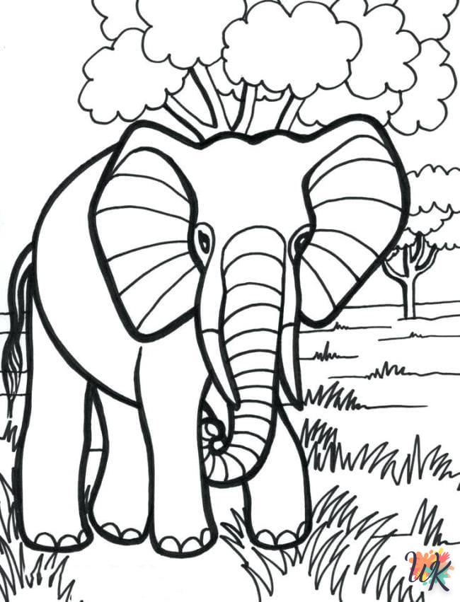 coloriage Éléphant  magique à faire en ligne