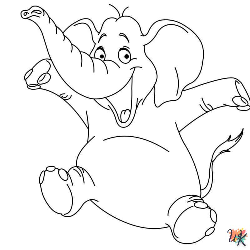 coloriage Éléphant  pour enfants a imprimer gratuit