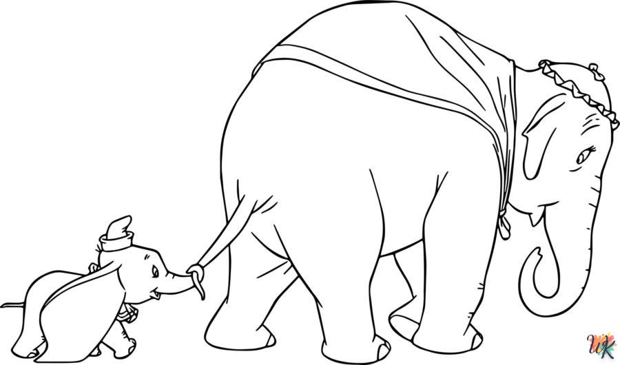 coloriage Éléphant  à imprimer pour enfant de 3 ans