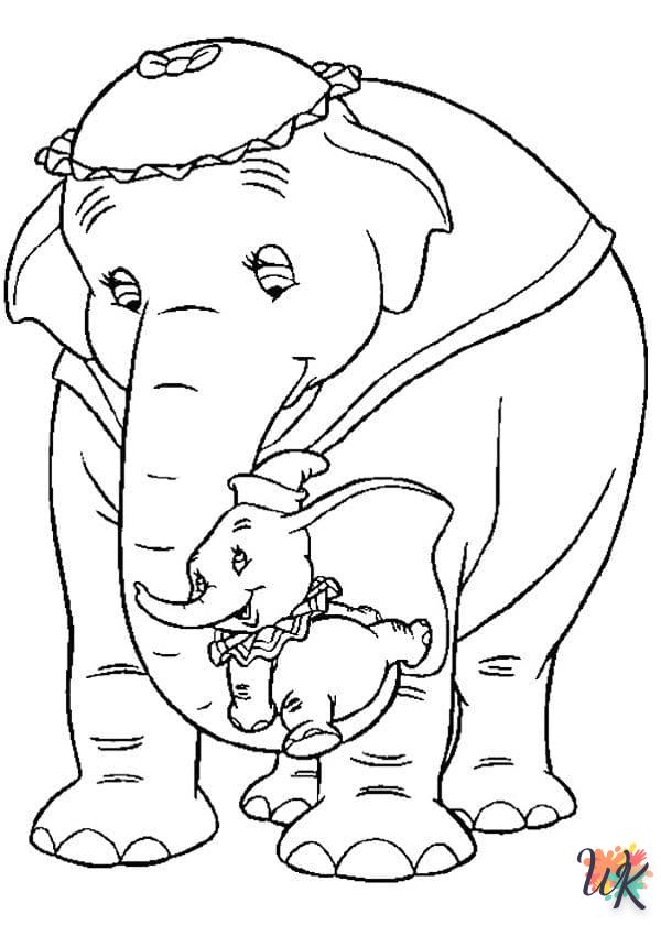 coloriage Éléphant  a colorier en ligne