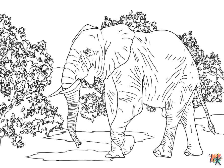 coloriage Éléphant  à imprimer gratuitement