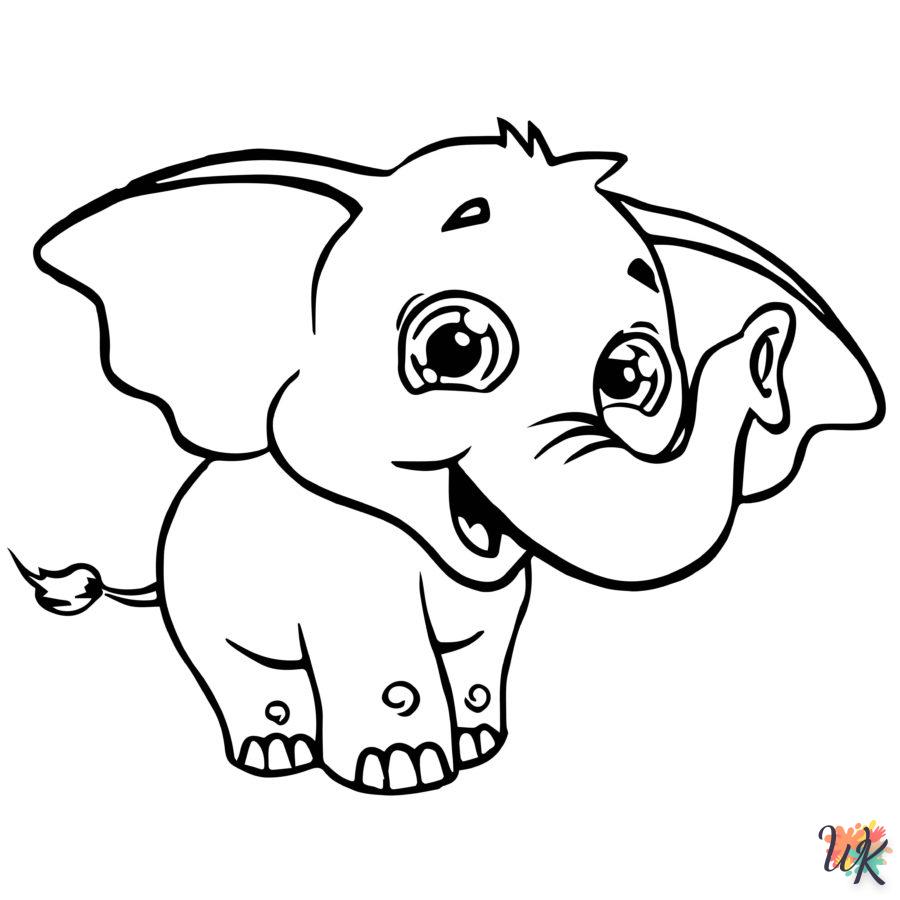 coloriage Éléphant  en ligne