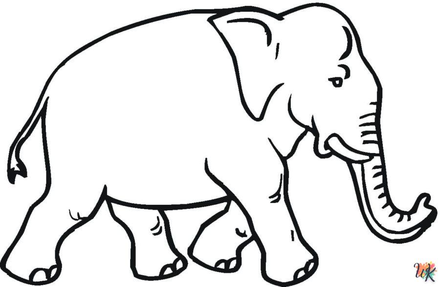 coloriage Éléphant  en ligne adulte gratuit