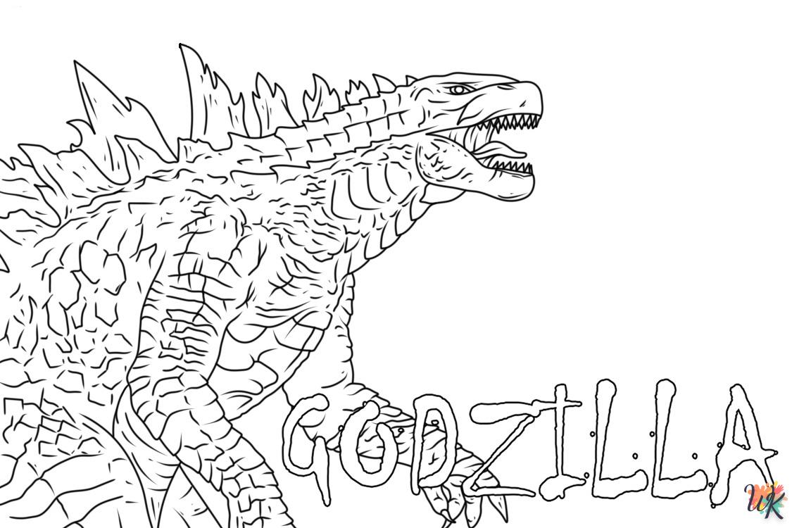 coloriage Godzilla  à imprimer pdf gratuit