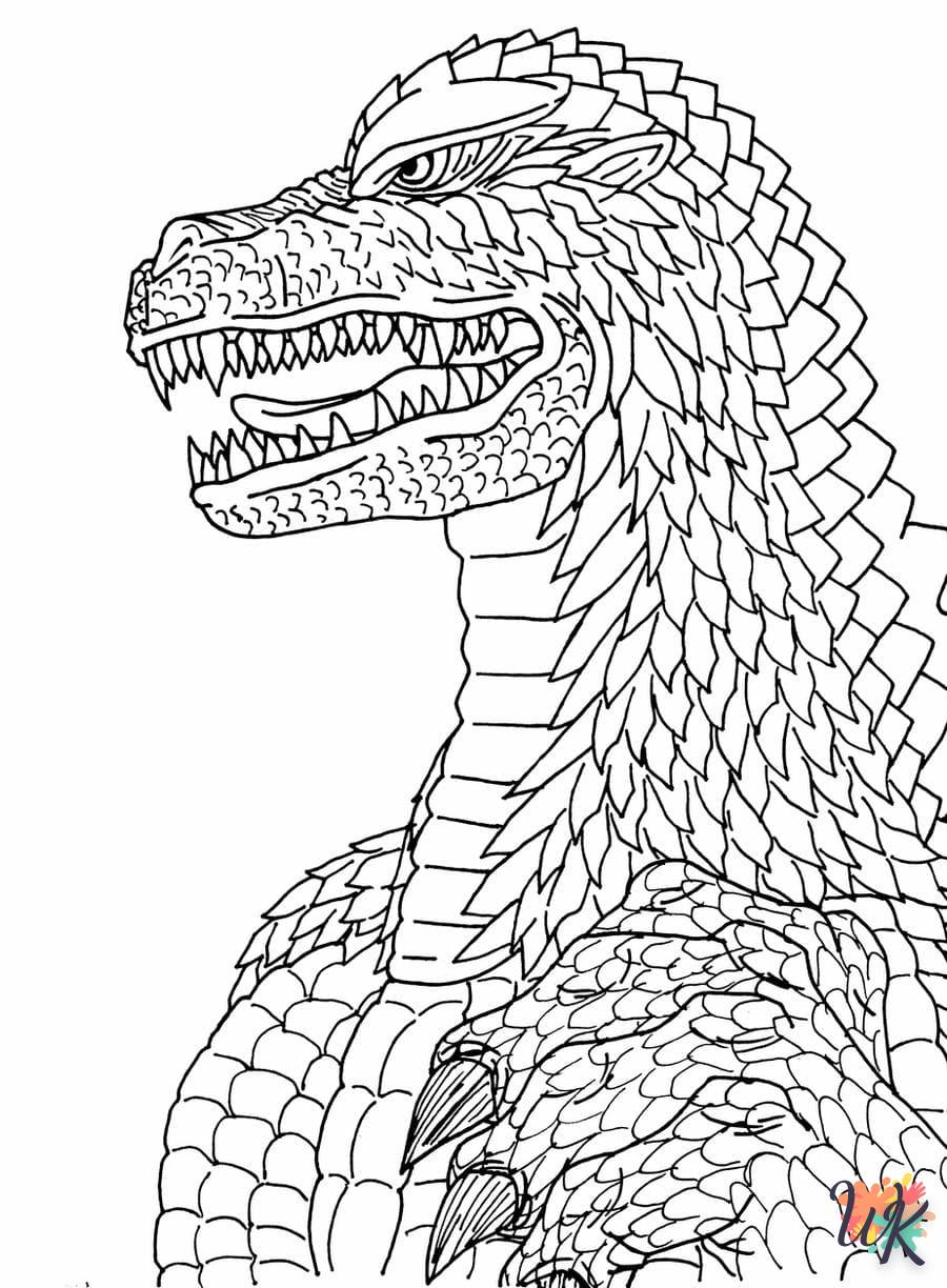 coloriage Godzilla  pour enfant de 3 ans