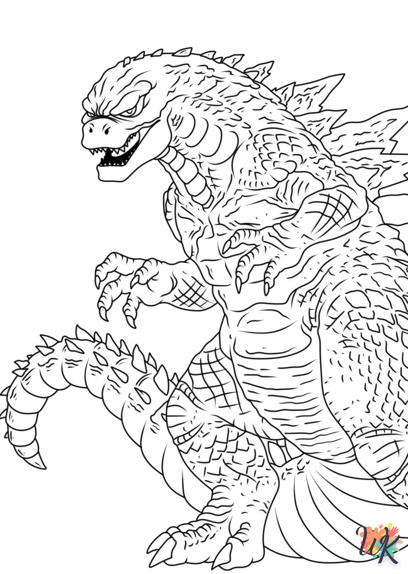 imprimir colorear Godzilla
