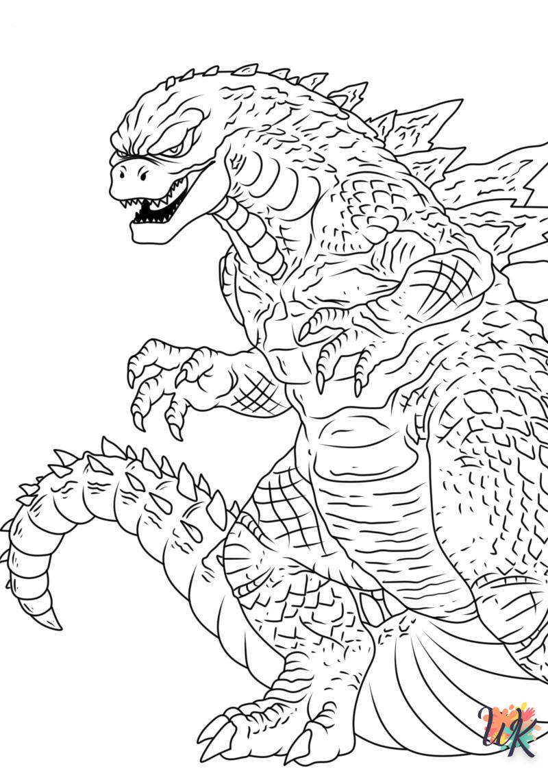 coloriage Godzilla  en ligne pour enfant