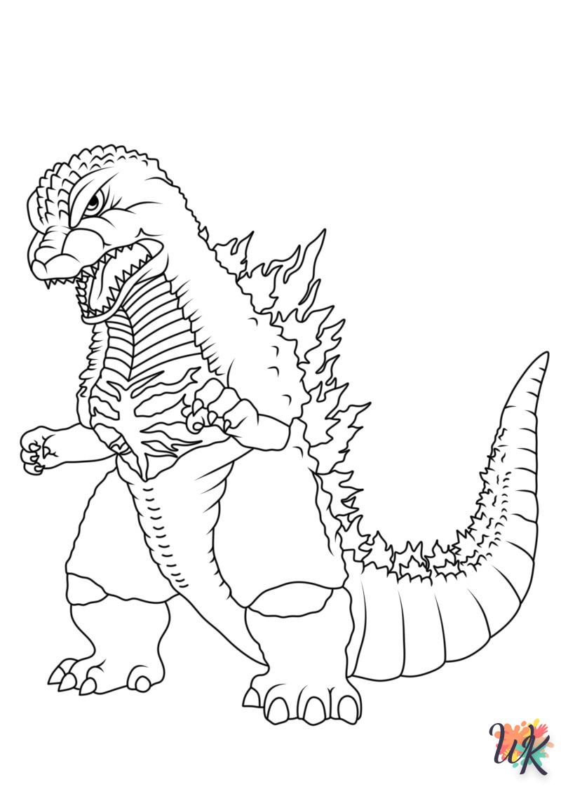 alphabet coloriage Godzilla  en ligne