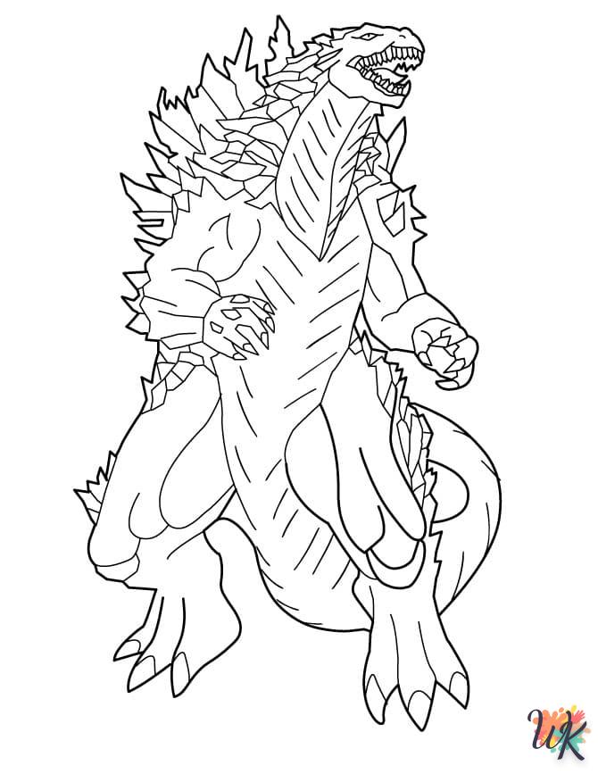 coloriage Godzilla  enfant 2 ans a imprimer