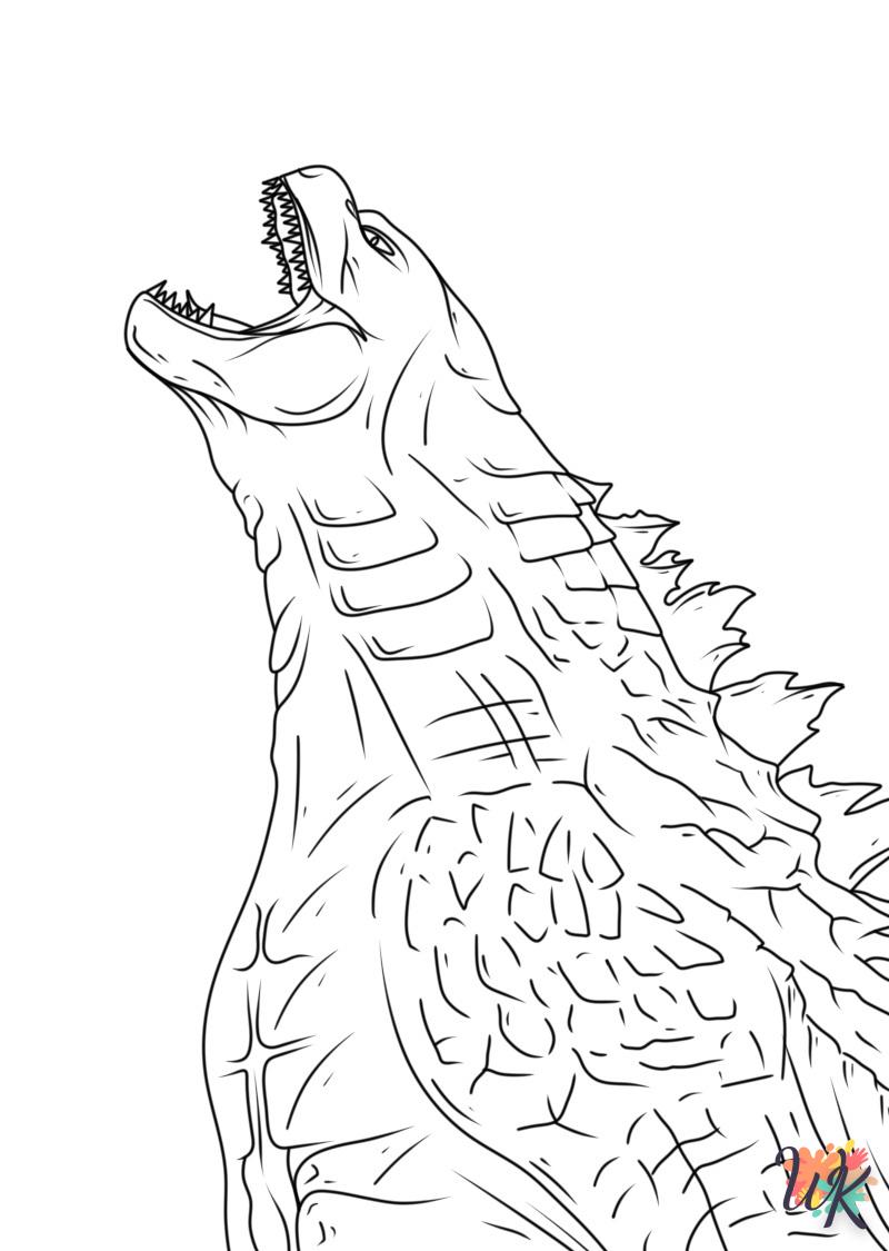 coloriage Godzilla  pour enfants à télécharger