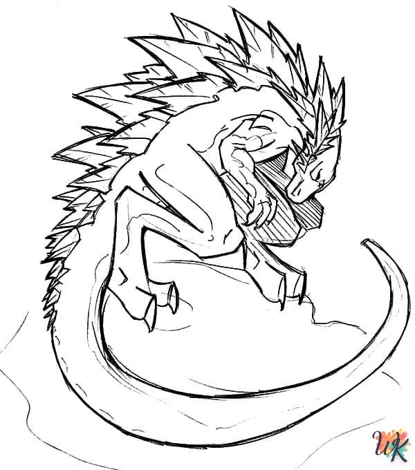 a imprimer coloriage Godzilla  gratuit