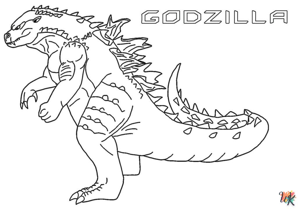 colorante Godzilla  para imprimir para niño de 2 años