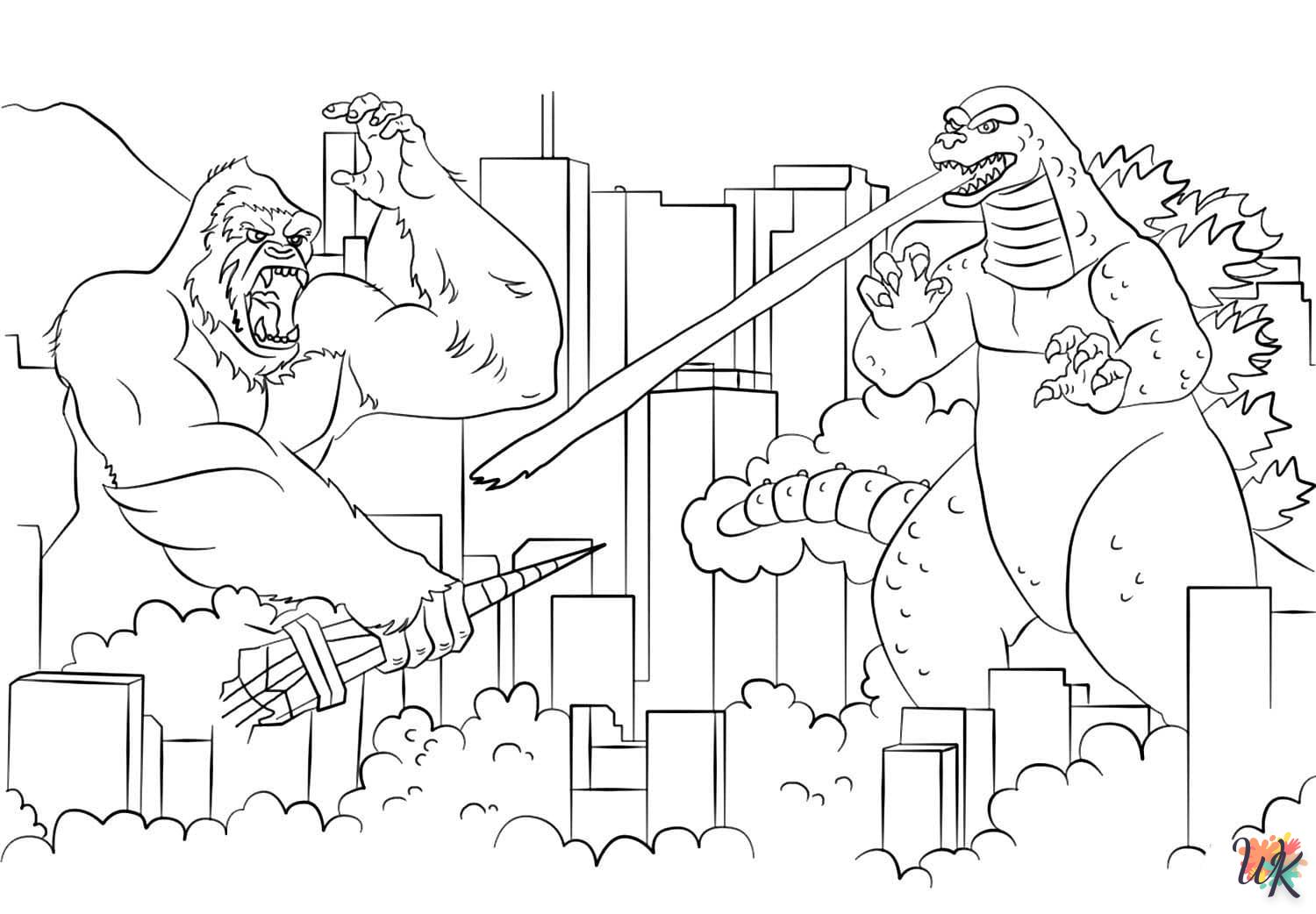 imagen para colorear Godzilla  para niño