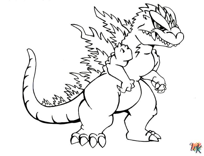 télécharger coloriage Godzilla  gratuit