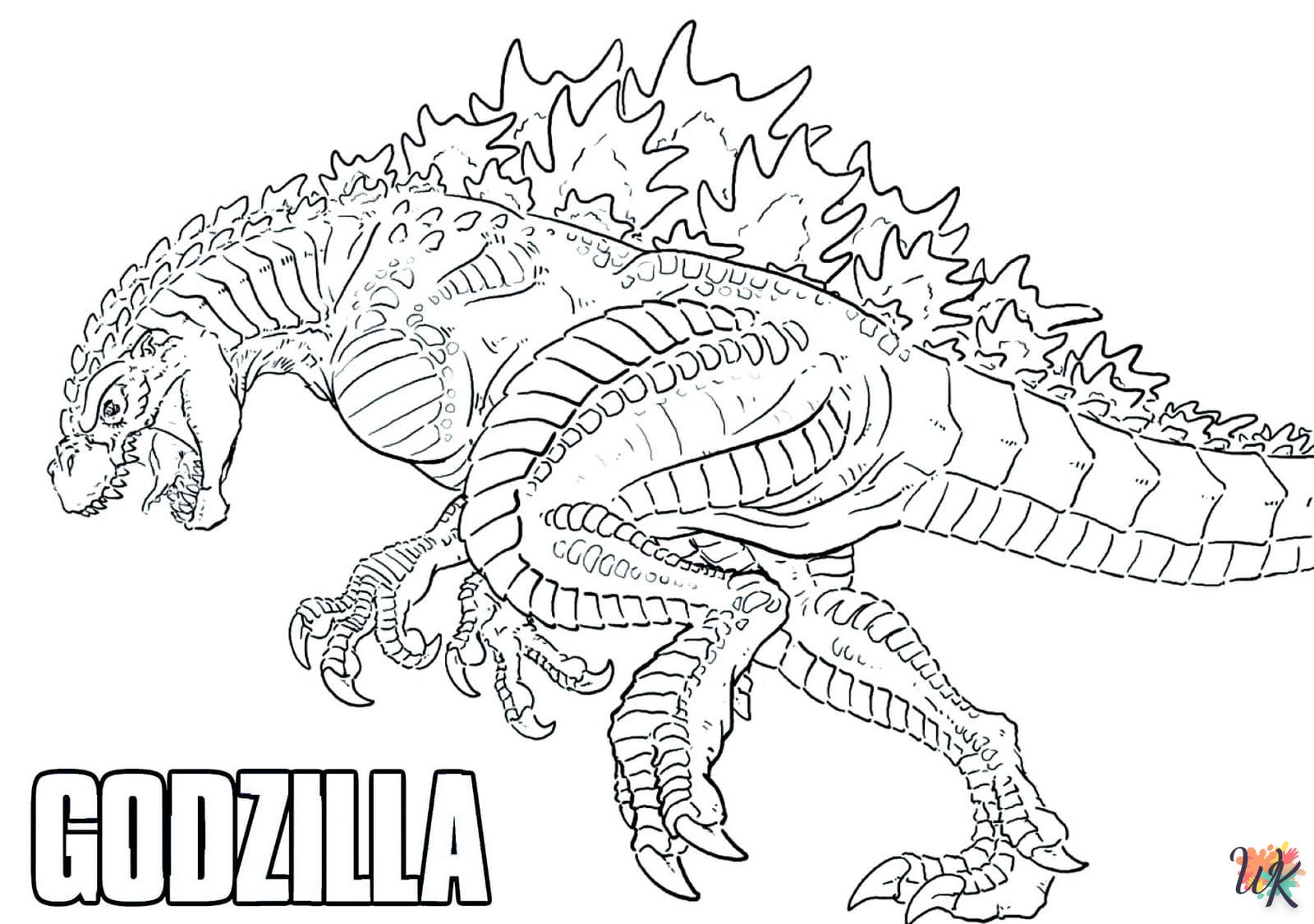 coloriage Godzilla  en ligne 8 ans