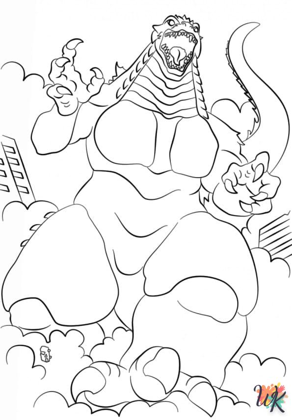 coloriage Godzilla  à imprimer