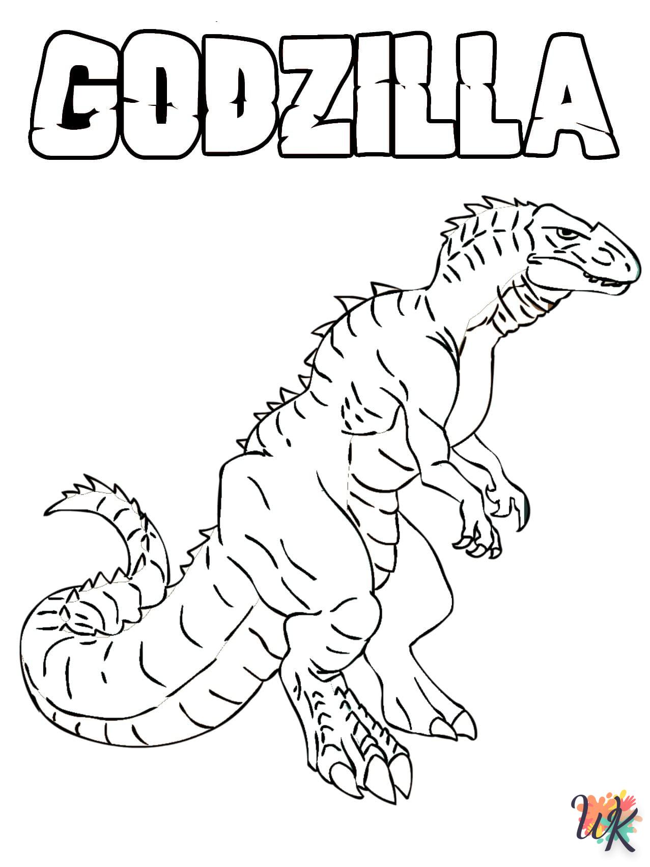 colorante Godzilla  niño de 6 años para imprimir