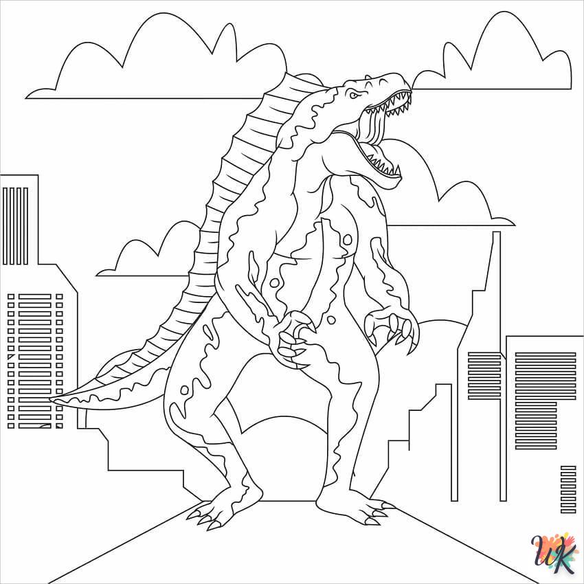 colorante Godzilla  niño de 3 años para imprimir