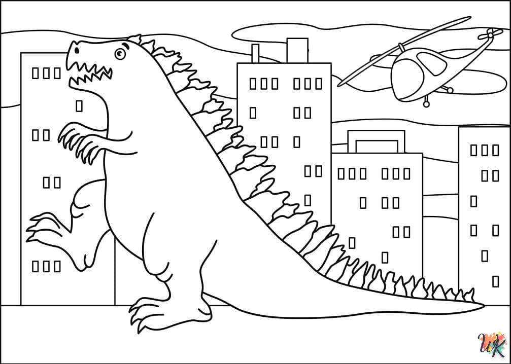 coloriage Godzilla  pour enfant gratuit