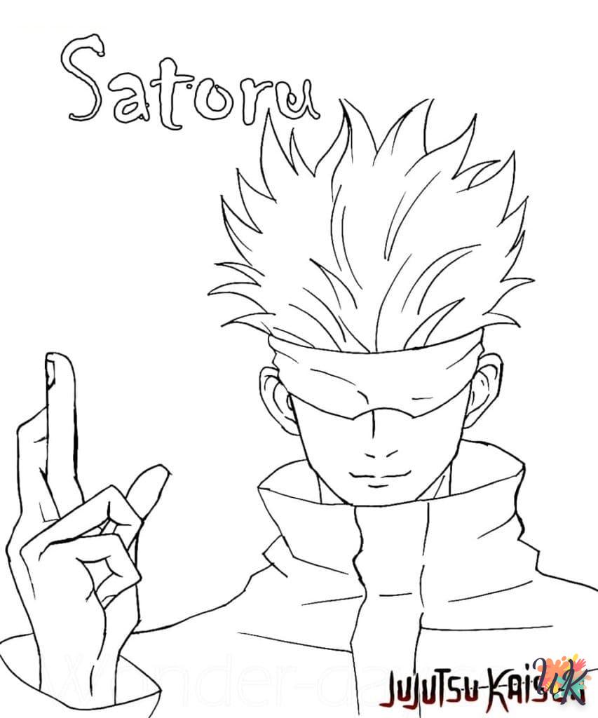 coloriage Gojo Satoru  a imprimer enfant 5 ans