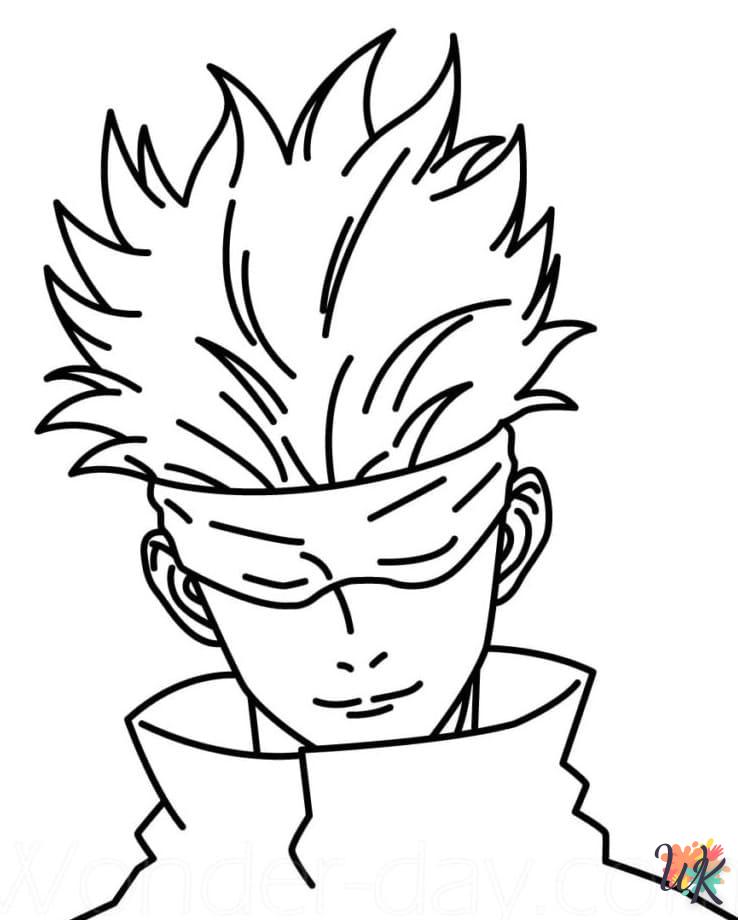 coloriage Gojo Satoru  enfant 8 ans a imprimer