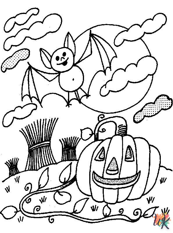 coloriage Halloween  automne en ligne gratuit à imprimer 4