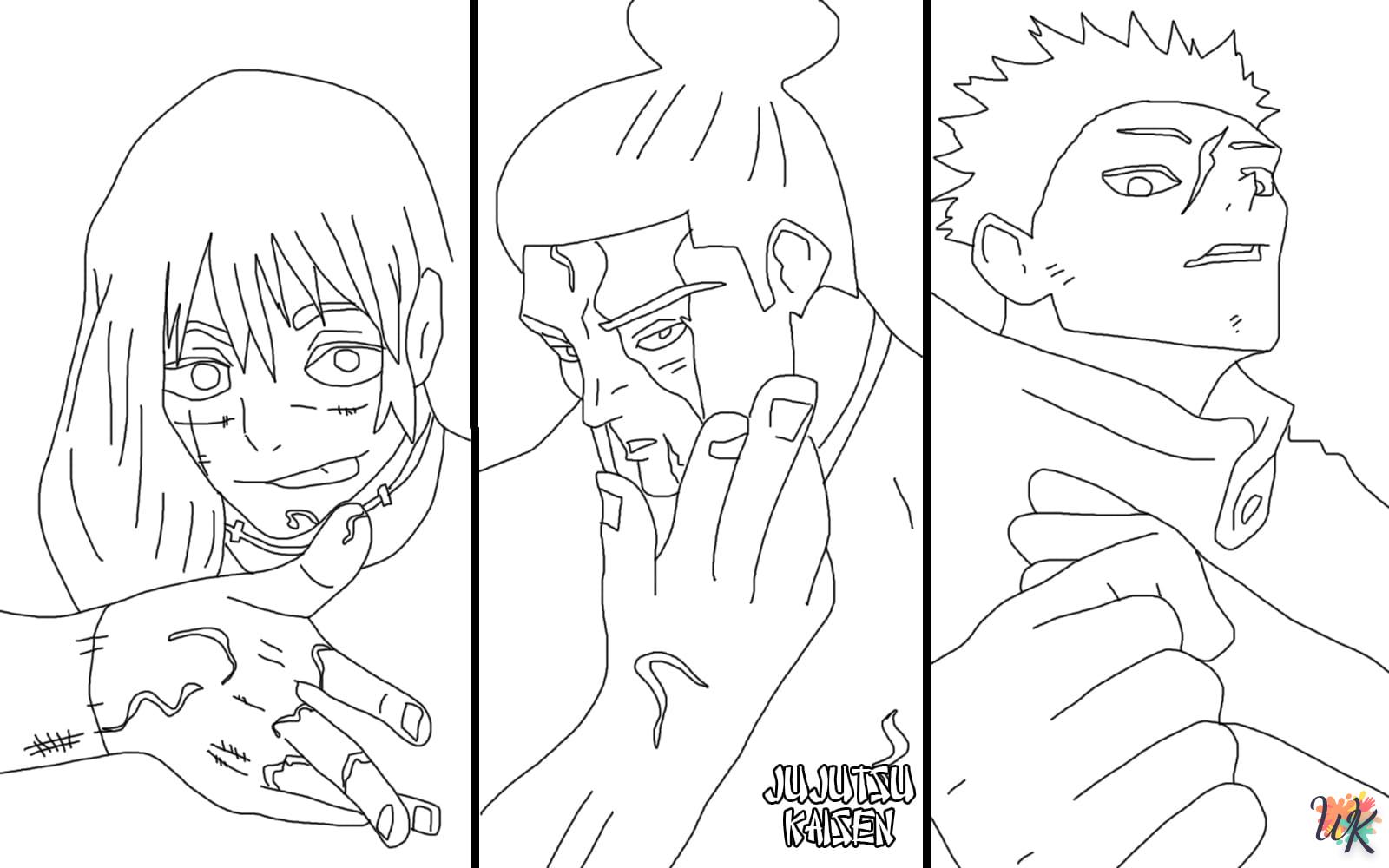 coloriage Jujutsu Kaisen  bebe animaux a imprimer gratuit