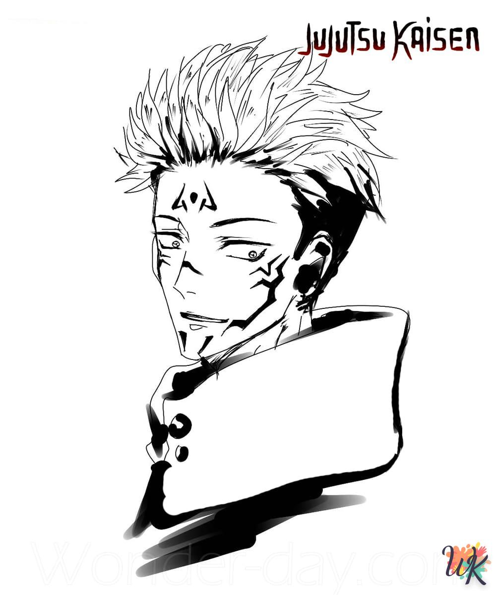 coloriage Jujutsu Kaisen  gratuit à imprimer 2