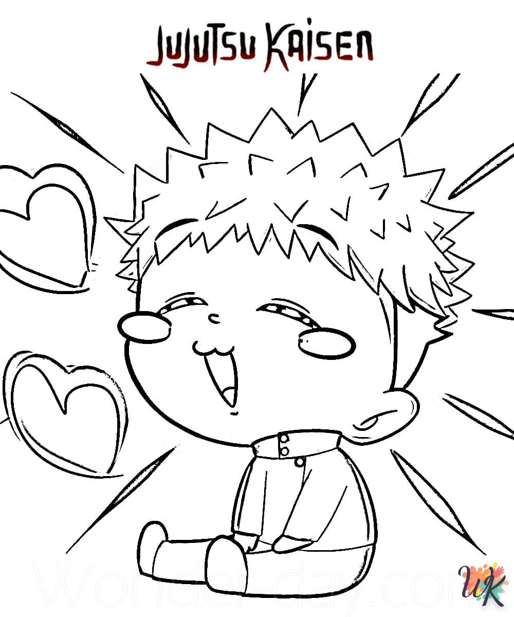 coloriage Jujutsu Kaisen  enfant à imprimer pdf 1