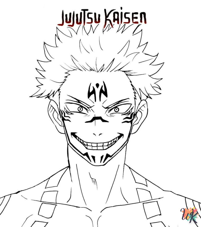 coloriage Jujutsu Kaisen  enfant à imprimer pdf