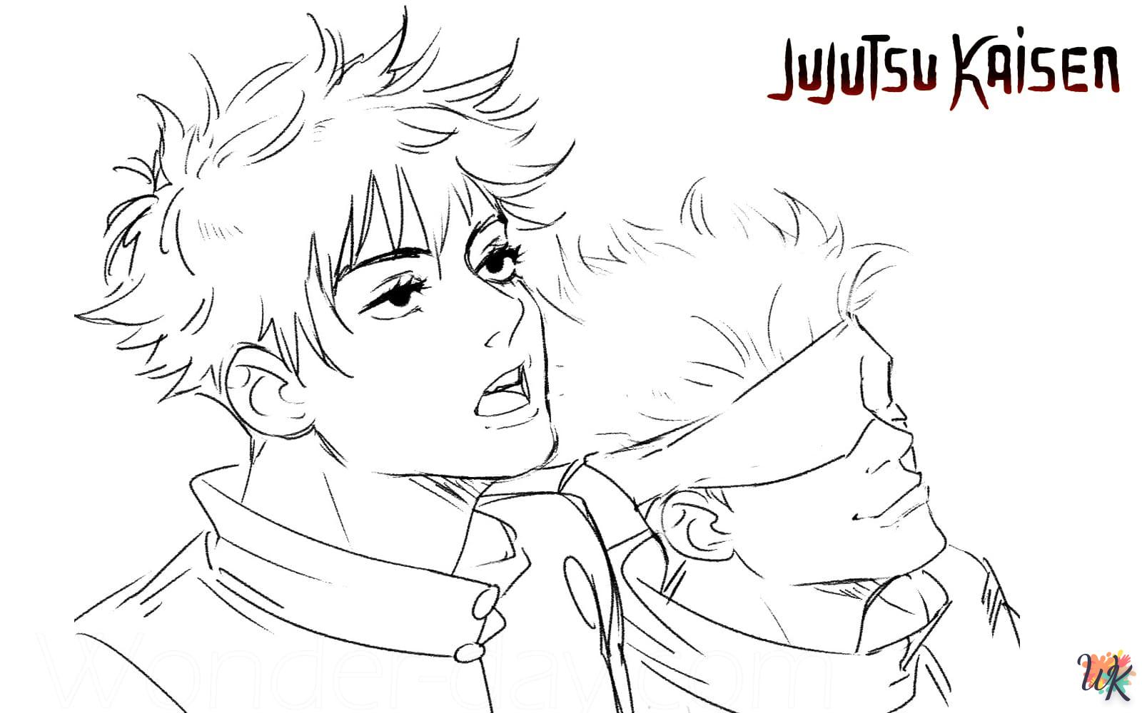 coloriage Jujutsu Kaisen  à imprimer pour enfant de 3 ans