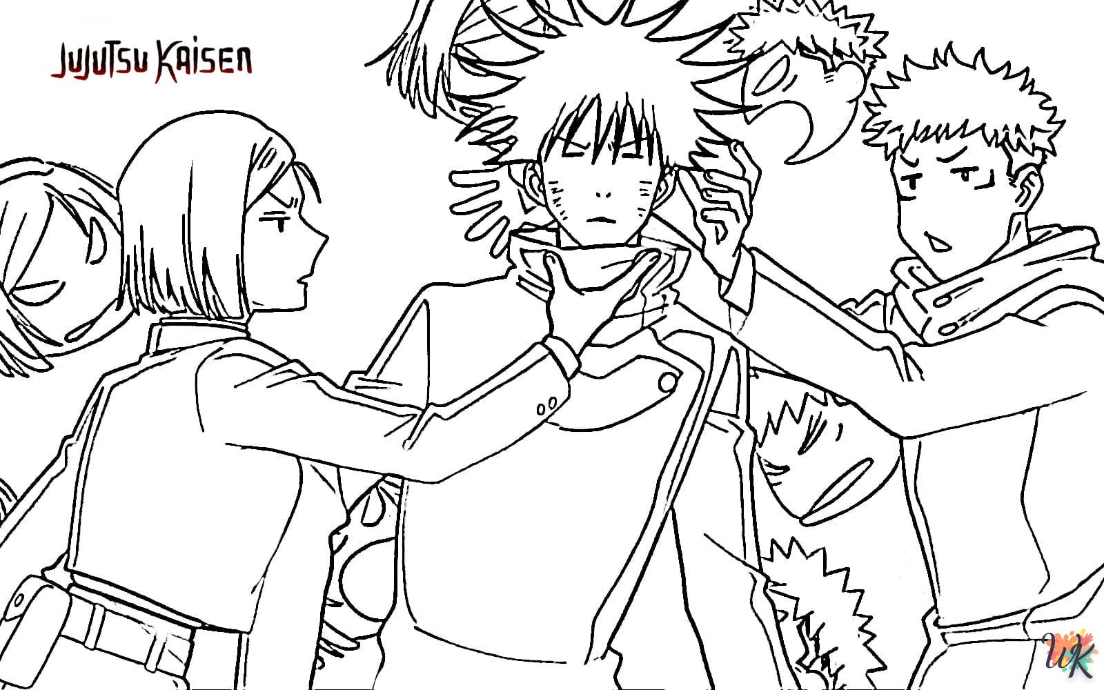 coloriage Jujutsu Kaisen  enfant 6 ans à imprimer