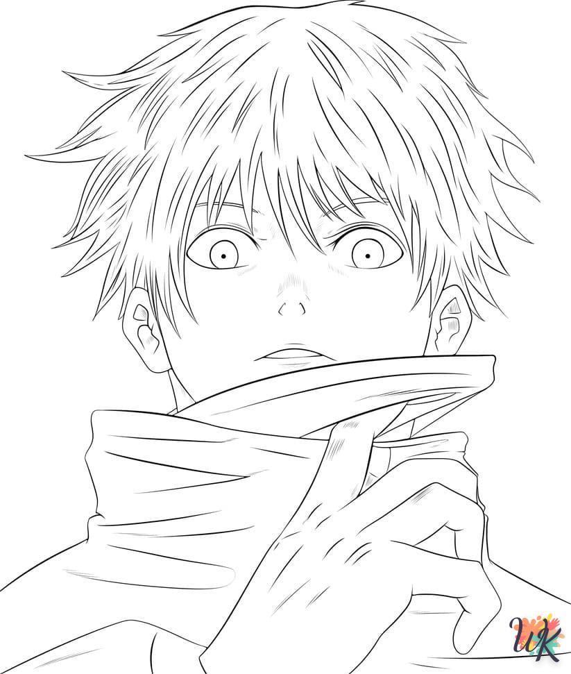 coloriage Jujutsu Kaisen  à imprimer pour enfant de 9 ans