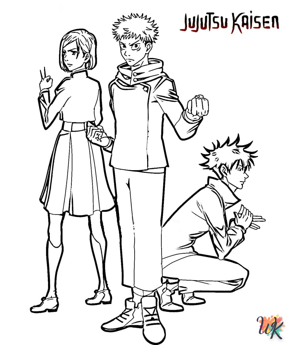 coloriage Jujutsu Kaisen  pour enfant de 6 ans