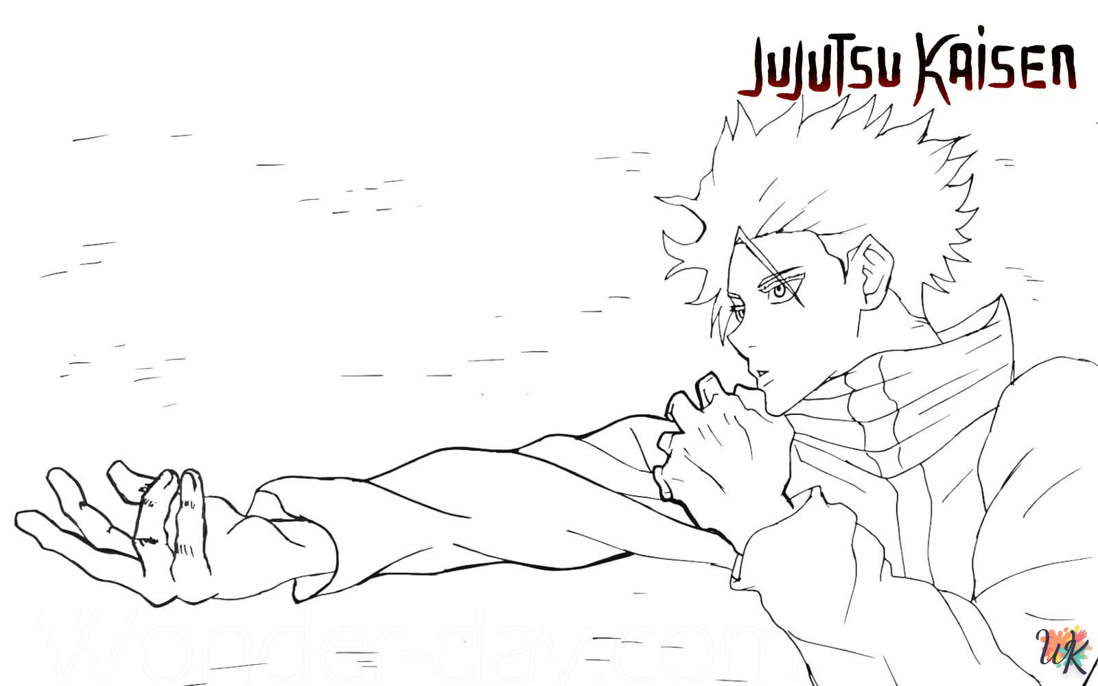 coloriage Jujutsu Kaisen  pour lutter contre le stress