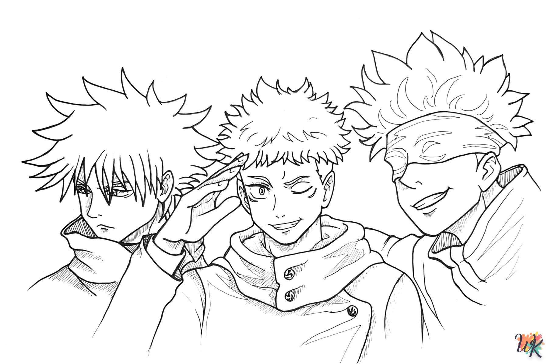 coloriage Jujutsu Kaisen  a imprimer 2