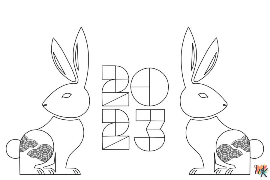 Coloriage Lapin 4