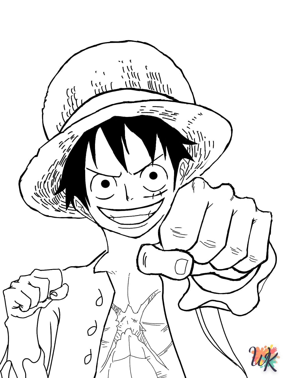 coloriage Luffy  pour enfant de 8 ans 1