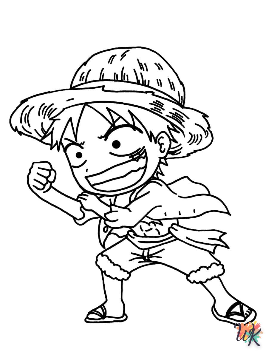 coloriage Luffy  en ligne maternelle