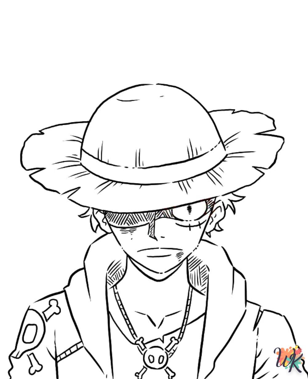 coloriage Luffy  pour enfant de 8 ans