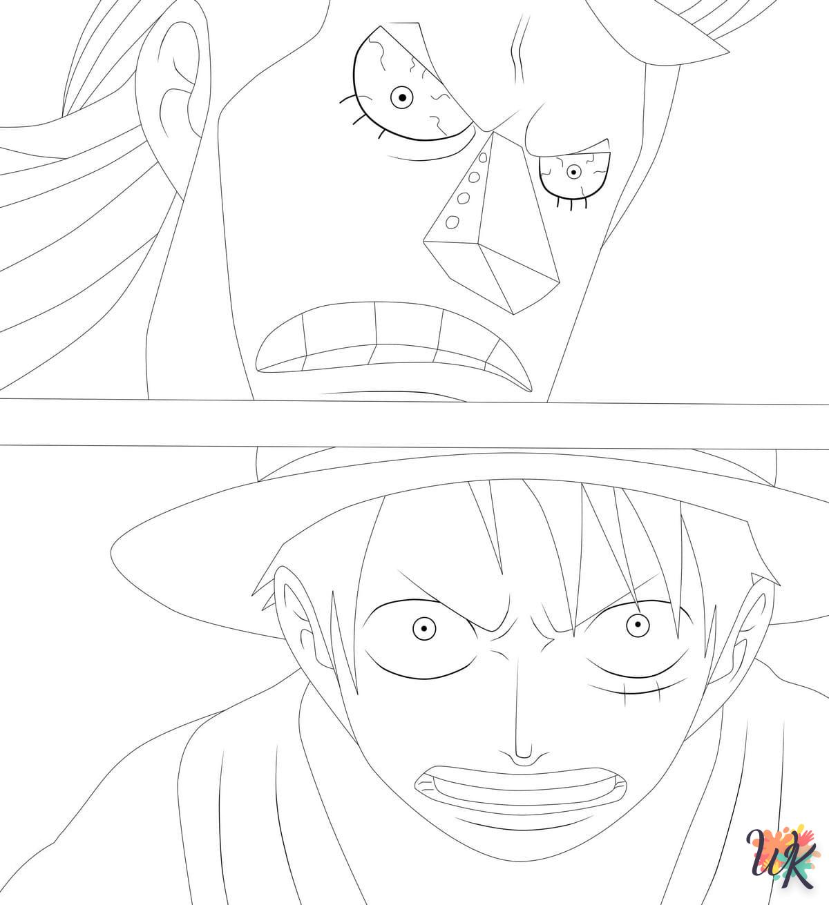 image de coloriage Luffy  pour enfant 1