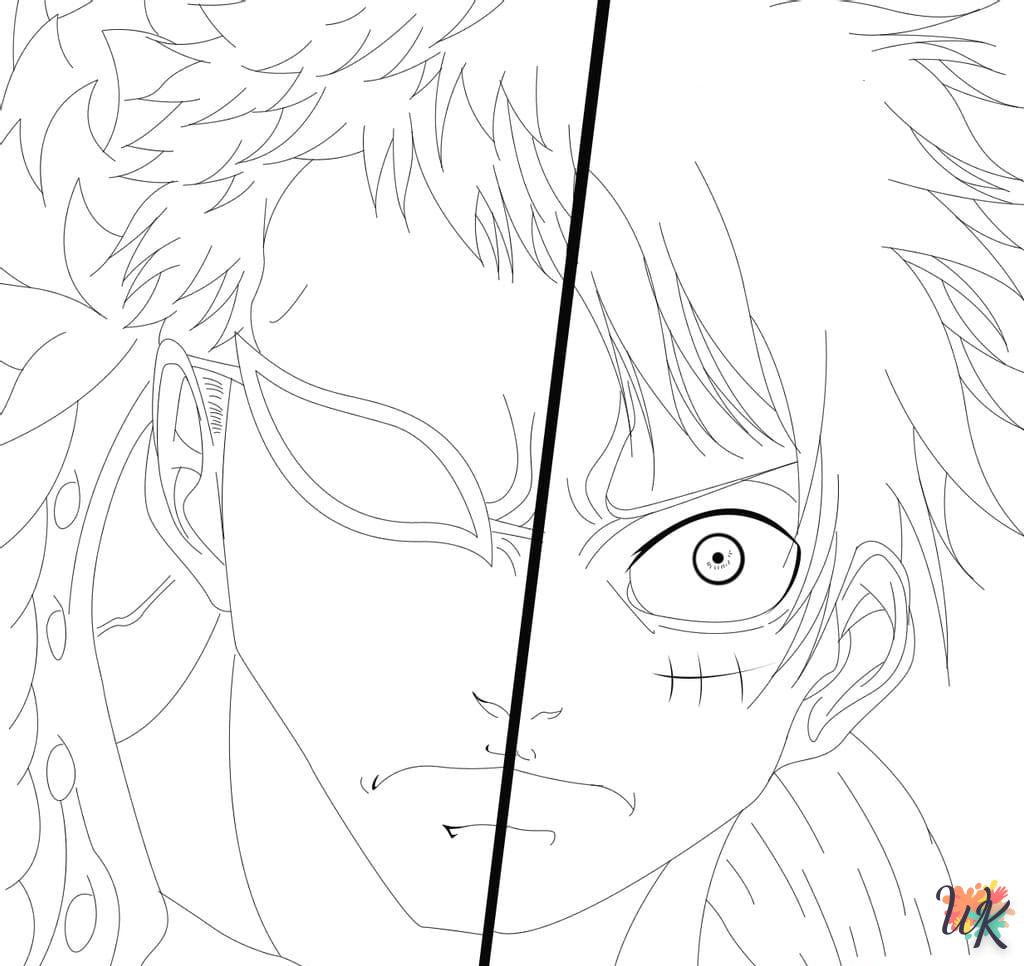 coloriage Luffy  pour primaire