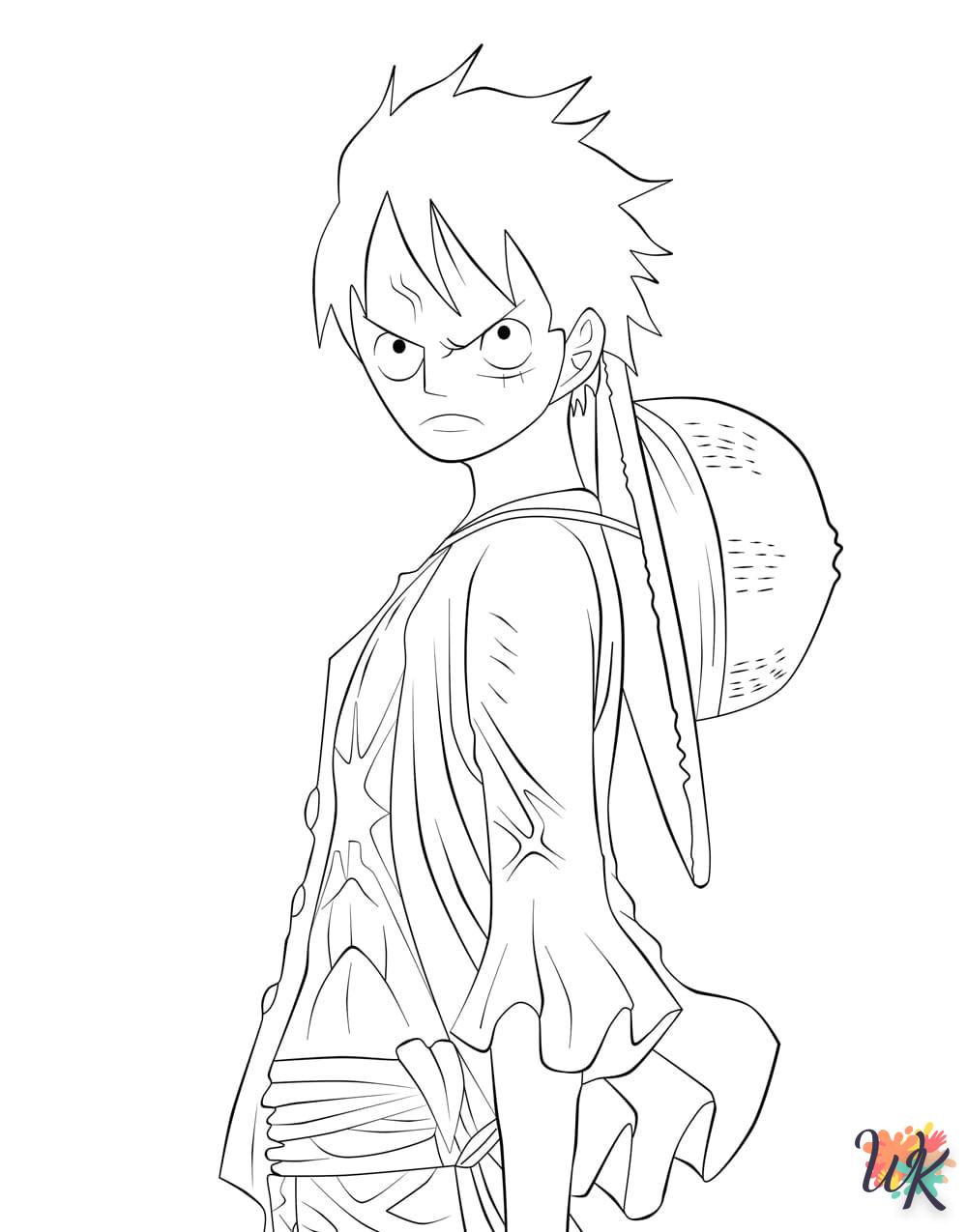 coloriage Luffy  pour enfants à télécharger