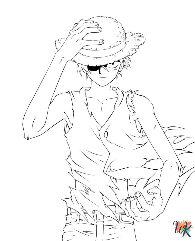 alphabet coloriage Luffy  en ligne 1