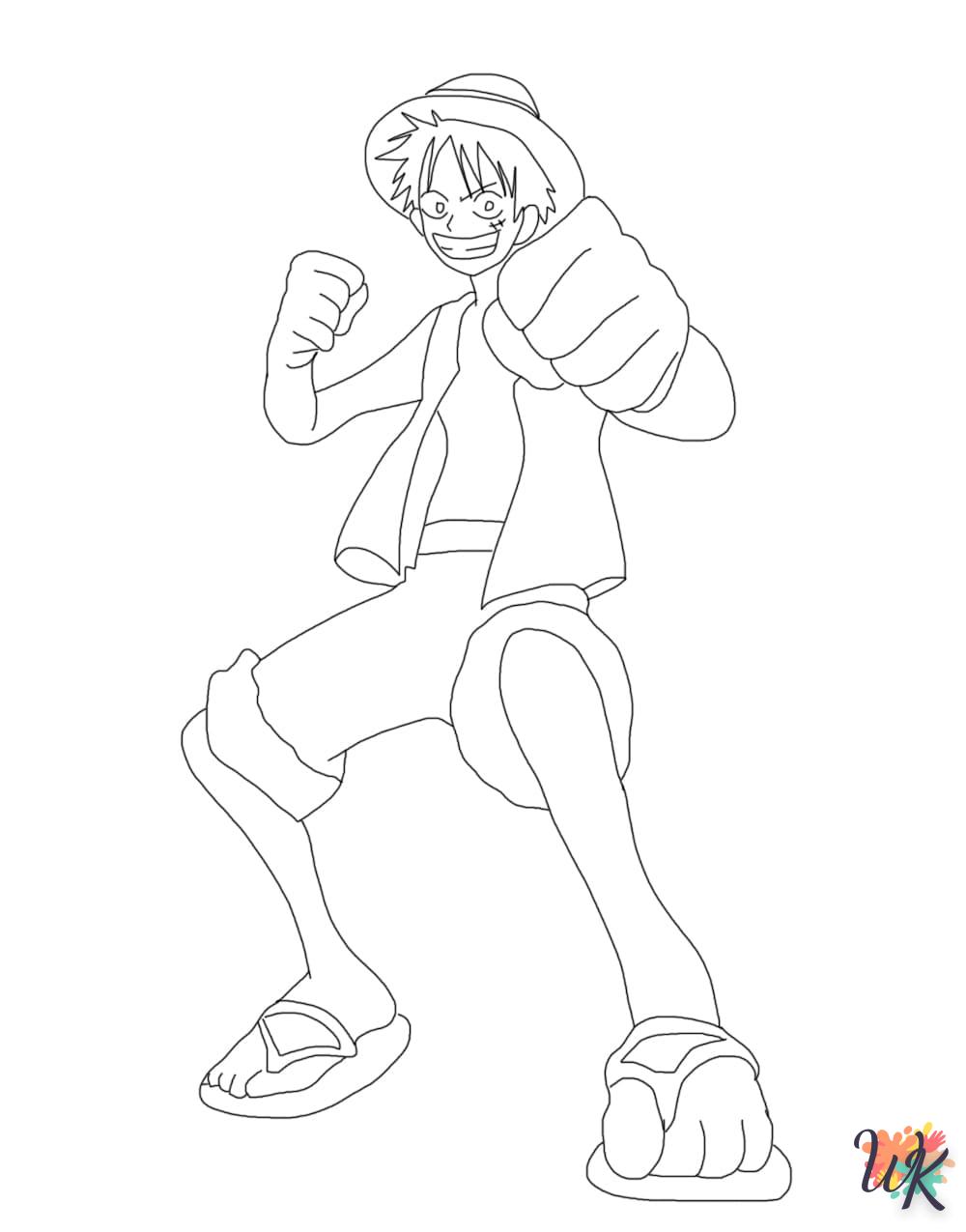 image de coloriage Luffy  pour enfant