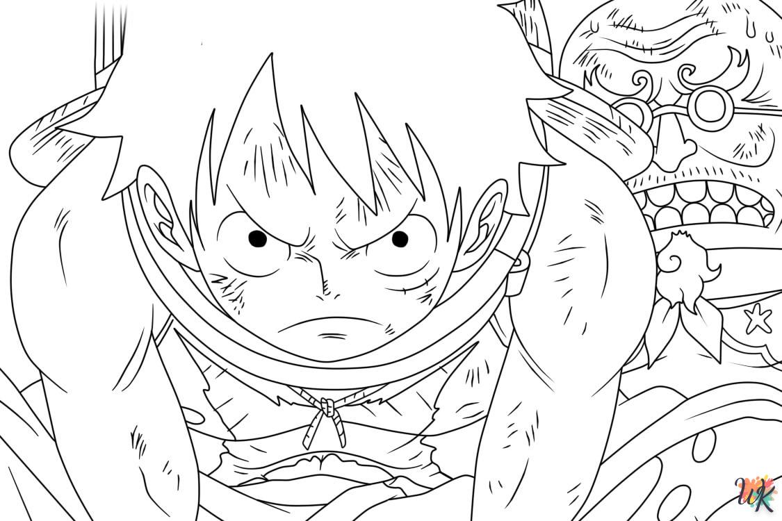 coloriage Luffy  à imprimer a4